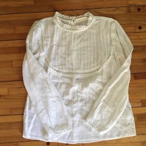 H&M cotton peasant top, sz M
